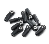 MKIUYVD Accessori Auto RC per 1/10 Parti di Auto Cingolate RC M4 Plastica Nera Collegamento Sterzo Perno Barra estremità Larghezza Giunto Sferico Modifica Testa Accessori(Size 2)