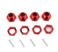 MKIUYVD Accessori Auto RC per Arrma 1/7 per Infraction per Limitless per Felony 6S 1/8 per Typhon Adattatore per Mozzo Esagonale Metallo da 17 Mm con Dado Parti di Aggiornamento per Auto RC(Red)