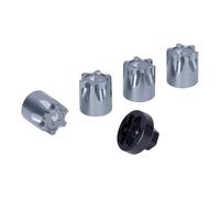MKIUYVD Accessori Auto RC per Axial per SCX10 D90 per TRX4 TF2 CC01 per Capra Cerchione Metallo Coprimozzo Centrale Tappo Antipolvere Dado M4 4 PZ 1/10 RC Crawler Car Parti di Aggiornamento(Gray)