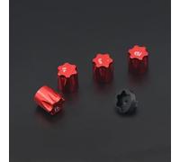 MKIUYVD Accessori Auto RC per Axial per SCX10 D90 per TRX4 TF2 CC01 per Capra Cerchione Metallo Coprimozzo Centrale Tappo Antipolvere Dado M4 4 PZ 1/10 RC Crawler Car Parti di Aggiornamento(Red)