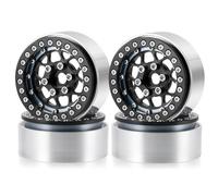 MKIUYVD Accessori Auto RC per Axial per SCX10 per Wraith per TRX-4 Cerchioni Lega di Alluminio Beadlock da 1,9 Pollici Mozzo 1/10 RC Crawler Car Truck Model Parts 4 Pezzi(Gray)