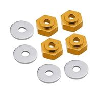 MKIUYVD Accessori Auto RC per HSP 1/10 1/8 rc Car per Buggy per Monster Truck Accessori 12mm A 17mm Adattatore Ruota Mozzo di Trasmissione Combinatore Esagonale Foro 6mm Parti(Yellow)