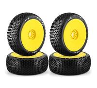 MKIUYVD Accessori Auto RC per HSP per HPI per Kyosho per ZD per Hongnuo 6S per Traxxas per Losi 1/8 4WD per Nitro off Road per Buggy Pneumatici Cerchioni 17mm Hex Ricambi per Auto RC(Yellow)
