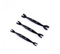 MKIUYVD Accessori Auto RC per HSP per Traxxas per Axial per SCX10 Chiave Inglese 3-4mm 4.5-5mm 5.5-7mm Universale A Doppia estremità Chiavi A Forchetta Parti per Auto Cingolate Rc(Black)