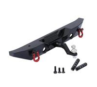 MKIUYVD Accessori Auto RC per MN128 Paraurti Anteriore Posteriore Metallo con Gancio di Traino, Grilli, Foro per Verricello, Parti Ricambio per Auto Cingolate RC 1/12(Black,Rear)
