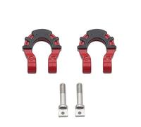 MKIUYVD Accessori Auto RC per Traxxas per Trx4 per Trx6 per Axial per Scx10 D90 per Yikong 1/10 Rc Crawler Car Parts Ganci Rimorchio Paraurti Anteriore Posteriore Gancio Traino Grilli Soccorso(Red)