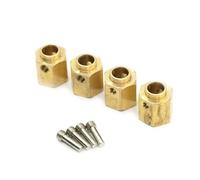 MKIUYVD Accessori Auto RC per TRX-4 per TRX-6 4 Pezzi 5/8/9/10/11/12/15/20mm Heavy Duty Brass Color 12mm Mozzi Esagonali per Ruote Adattatore Esteso Parti per Modelli di Auto RC 1/10 Modifica(12mm)