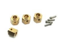 MKIUYVD Accessori Auto RC per TRX-4 per TRX-6 4 Pezzi 5/8/9/10/11/12/15/20mm Heavy Duty Brass Color 12mm Mozzi Esagonali per Ruote Adattatore Esteso Parti per Modelli di Auto RC 1/10 Modifica(10mm)