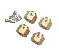 MKIUYVD Accessori Auto RC per TRX-4 per TRX-6 4 Pezzi 5/8/9/10/11/12/15/20mm Heavy Duty Brass Color 12mm Mozzi Esagonali per Ruote Adattatore Esteso Parti per Modelli di Auto RC 1/10 Modifica(9mm)