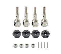 MKIUYVD Accessori Auto RC per WLtoys 1/18 K929 A959 A969 A979 A959B A969-B Set di Conversione Ruota Assale 12 Mm Esagonale Dive Hub Turn Nut 1/10 On Road rc Car Upgrade Parts(Silver)