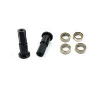 MKIUYVD Accessori Auto RC per Wpl D12 1/10 5MM Anteriore Metallo Combinatore Mozzo Ruota Adattatore Esagonale con Cuscinetto Accessori di Aggiornamento Ricambio Parti Automobili Camion Rc(Black)