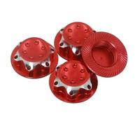 MKIUYVD Accessori Auto RC per X-maxx per Summit per E-revo per Arrma 1:8 Coprimozzo Ruota Copripolvere Dado Esagonale da 17 Mm Copriruota Antiscivolo per Auto Modello Rc Ricambi RC(Red)