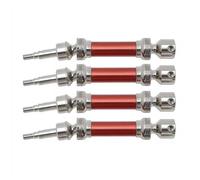 MKIUYVD Albero Motore RC per Arrma per Infraction per Vendetta 3S per BLX 1/8 rc Car Upgrade Parts Accessori 4 Pezzi Albero di Trasmissione Anteriore E Posteriore Metallo CVD(Red)