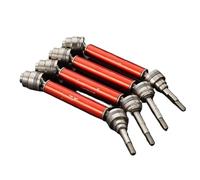 MKIUYVD Albero Motore RC per Traxxas per Slash per Rustler per Stampede per Hoss 4X4 1/10 rc Car Parts 115/118MM Albero di Trasmissione Anteriore Posteriore Metallo CVD(Red,4pcs115)