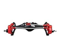MKIUYVD ASSE del Portale RC per Axial per Capra 1/10 RC Parte Auto Accessori in Lega di Alluminio Migliore Stabilità Assale Anteriore Rc Parti Aggiornamento(Red)