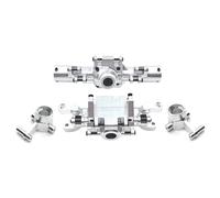 MKIUYVD ASSE del Portale RC per HB per ZP1001 ZP1002 ZP1003 ZP1004 ZP1005 ZP1008 Set di Alloggiamenti per ASSE Anteriore E Posteriore in Metallo 1/10 rc Cars Parti Aggiornamento(Silver)
