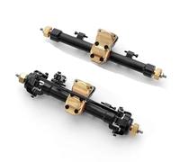 MKIUYVD ASSE del Portale RC per RCGOFOLLOW per SCX24 90081 C10 per JLU per Jeep CNC AluminiumPortal Anteriore ASSE Posteriore per 1/24 RC Crawler Auto Parti di Aggiornamento(Black,1Set)