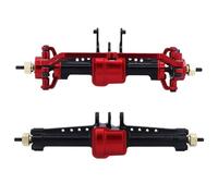 MKIUYVD ASSE del Portale RC per Traxxas per TRX4M per Defender 1/18 RC Crawler Auto Parti di Aggiornamento Assale Anteriore E Posteriore in Metallo con Ingranaggi in Acciaio(Red)