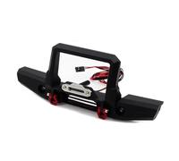 MKIUYVD Paraurti RC per Axial per SCX10 I II per Traxxas per TRX4 1/10 rc Car Paraurti Anteriore Posteriore Metallo con Anelli A D Gancio di Traino Parti Aggiornamento(Front)