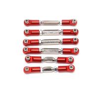 MKIUYVD Parti per Auto RC per Arrma per Granite per SENTON per VORTEKS per Typhon RC Auto Aggiornamento Parti Accessori 6pcs Metallo Cravatta Aste Collegamento Set(Red)