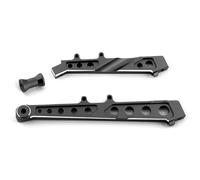 MKIUYVD Parti per Auto RC per ARRMA per Limitless per Felony per Infraction 1/7 rc Car Upgrade Parts 2 Pezzi Metallo Anteriore E Posteriore per Rinforzo del Telaio(Black)