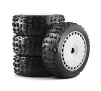 MKIUYVD Parti per Auto RC per ARRMA per Trxs per Redcat per Losi per HPI per Hobao 4 Pezzi 116mm 1/8 RC off-Road per Buggy Pneumatici Ruota 17mm Esagonale(White,A)