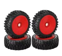 MKIUYVD Parti per Auto RC per ARRMA per Trxs per Redcat per Team per Losi per Kyosho per HSP per Hobao 1/8 rc Car Parts 4 Pezzi 118 Mm Pneumatici(Red)