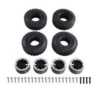 MKIUYVD Parti per Auto RC per MN 1/12 per MN82 per MN78 D90 D91 D96 99S per WPL 1/16 RC Parti Metallo A Sei Ruote Motrici Clip di Pneumatici Mozzo Ruota(Black)