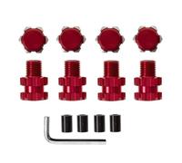 MKIUYVD Parti per Auto RC per Traxxas per MAXX 1/10 RC Auto Parti di Aggiornamento Metallo 17mm Ruota Scanalata Mozzo Esagonale Adattatore Esteso 8956(Red)