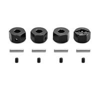 MKIUYVD Parti per Auto RC per TRAXXAS per Mini per Maxx rc Car Truck Upgrade Parts Accessori 4 Pezzi Lega di Alluminio da 12 Mm Connettori Esagonali per Ruote(Black)