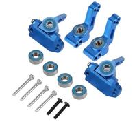 MKIUYVD Parti per Auto RC per Traxxas per Slash per Rustler per Bandit 1/10 RC Auto Metallo Anteriore Blocco Ruote Blocchi Sterzo Posteriore Stub ASSE Trasportatori(Blue)
