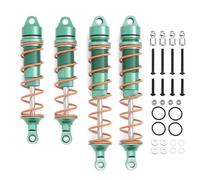 MKIUYVD Parti RC per ARRMA per Kraton per Notorious per Outcast 1/7 1/8 rc Car Parts 4 Pezzi Ammortizzatore in Lega di Alluminio per Olio(Green)