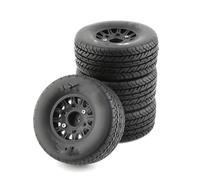 MKIUYVD Pneumatici per Auto RC per Slash per Arrma per SENTON per VKAR RC Auto 4 Pezzi 113 Mm 1/8 1/10 Pneumatico per Camion A Breve Distanza con 12 14 17 Mm Esagonale(Black)