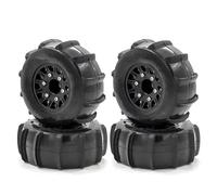 MKIUYVD Pneumatici per Auto RC per Trax per Slash per Huanqi 727 1:8 1:10 Rc Auto per Il Modello di Carta Breve Generale 116mm Pneumatici Sabbia Adattatore 12/14/17mm(Black)