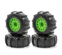 MKIUYVD Pneumatici per Auto RC per Trax per Slash per Huanqi 727 E-revo 116mm Pneumatico Rc Modello di Auto Carta Breve Generale Sabbia Pneumatici Adattatore 12/14/17mm(Green)