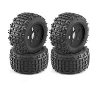 MKIUYVD Pneumatici per Auto RC per TRAXXAS per Sledge per E-Revo per ARRMA per KRATON per Outcast 1/8 1/10 rc Cars 4 Pezzi 152 Mm Pneumatici per Camion con Esagono Ruota da 12 Mm(Black)