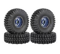 MKIUYVD Pneumatici per Auto RC per Traxxas per TRX4 D90 per Axial per SCX10 II III per Redcat per MST 1/10 RC Crawler Car 110Mm 1.9 Pneumatici Gomma per Ruote(Blue)