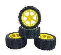 MKIUYVD Pneumatici per Auto RC per WLtoys per 144001-02 124019 124018 RC Auto Aggiornamento Ruota di Scorta Pneumatici di Grandi Dimensioni Allargamento Pneumatici per Auto 1/10 1/12 1/14RC(Yellow,A)