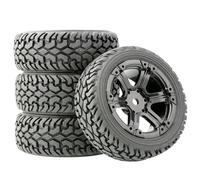 MKIUYVD Pneumatici per Auto RC per WLtoys per 144010 144001 124017 RC Accessori Aggiornamento per Auto Ruote 75mm Aggiornamento Pneumatici di Grandi Dimensioni per 1/10 1/14 RC Pneumatico(Black)