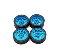 MKIUYVD Pneumatici per Auto RC per WLtoys per KYOSHO per Mosquito per Auto 1/28 RC Parti di Automobili Aggiornamento Metallo Due Larghi E Stretti Diametro Esterno 26,5 Mm(Blue)