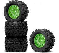 MKIUYVD Pneumatici rc per Arrma per Granite per RC per Monster Truck Ruote E Pneumatici Buggy per Camion Esagonali da 12 Mm/14 Mm per 1/10(Green)