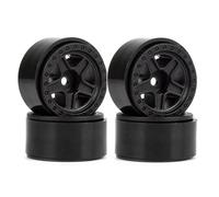 MKIUYVD Pneumatici rc per Axial SCX24 per FMS FCX24 per Enduro 4 Pezzi 1,0 Pollici Plastica A 5 Razze Beadlock Cerchi 1/24 RC Crawler Aggiornamenti Parti