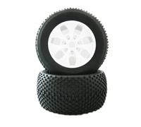 MKIUYVD Pneumatici rc per HSP per HPI 2 Pezzi Pneumatici Spugna di Gomma Cerchione Ruota 140mm*68mm Adattatore Esagonale 17mm 1/8 RC Auto(White)