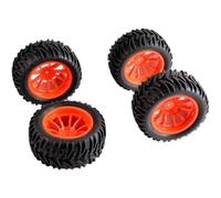 MKIUYVD Pneumatici rc per HSP per Infinite 1/10 Remote Control Car 94111 Pneumatico 120mm per Monster Truck Ruota Giunto 12mm Parti di Aggiornamento(Red)