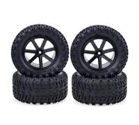 MKIUYVD Pneumatici rc per Short Course per Monster Truck 1/10 4 Pezzi Rc Ruote Pneumatici 112 Mm 110 Ruota Incollata Pneumatico Adattatore 12 Mozzo Esagonale(Black)