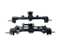 MKIUYVD RC Assale Anteriore per Axial SCX24 per Gladiator per Jlu per Mustang C10 per Bolt CNC Metal Assale Anteriore E Posteriore 1/24 RC Track Car Upgrade Parts(Black)