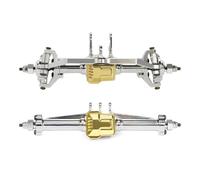 MKIUYVD RC Assale Anteriore per TRX4-M per Defender per Bronco K10 Auto Cingolata RC 1/18 per Parti di Aggiornamento del Telaio, 1 Set Assali Anteriori E Posteriori Completi(Silver)
