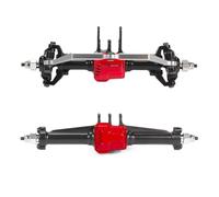 MKIUYVD RC Assale Anteriore per TRX4M per Defender per Bronco K10 1/18 rc Car Crawler per Parti di Aggiornamento del Telaio 1 Set Assi Anteriori E Posteriori(Black)