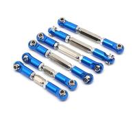 MKIUYVD Rc Biella per Auto per Arrma per Senton per Granite 4X4 1/10 RC Crawler Parti di Metallo Regolabile Tiranti Tenditori Punta Link Collegamento Set(Blue)