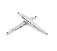 MKIUYVD Rc Biella per Auto per AXIAL per RBX10 per Ryft 1/10 RC Crawler Parti di Aggiornamento 2 Pezzi Braccio Posteriore Metallo per Collegamento Altalena Asta Tirante(Silver)